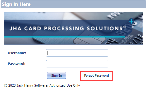 Forgot Password