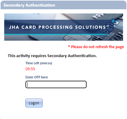 Authentication Screen